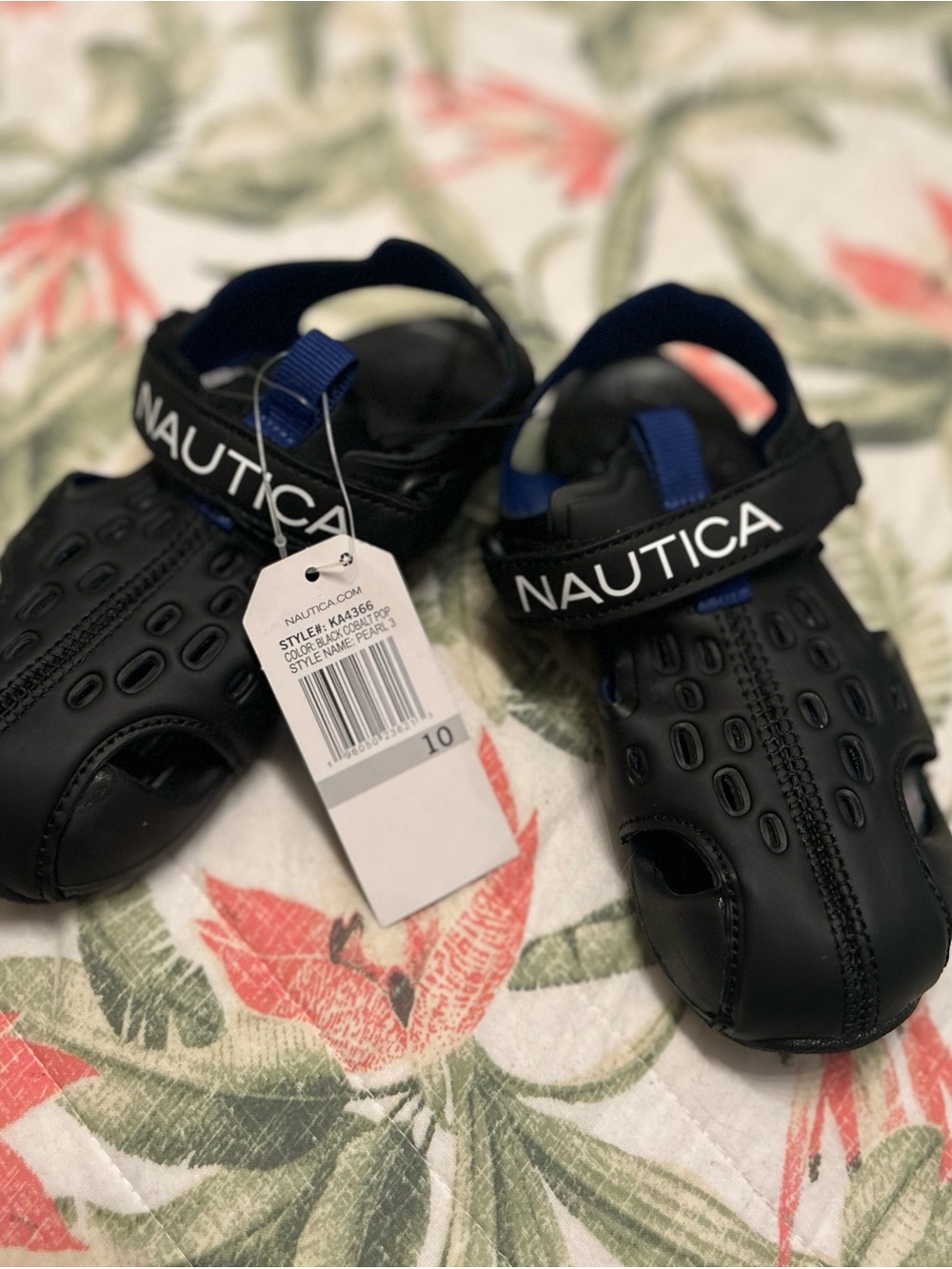 Nautica Kids Black and Blue Water Sandals